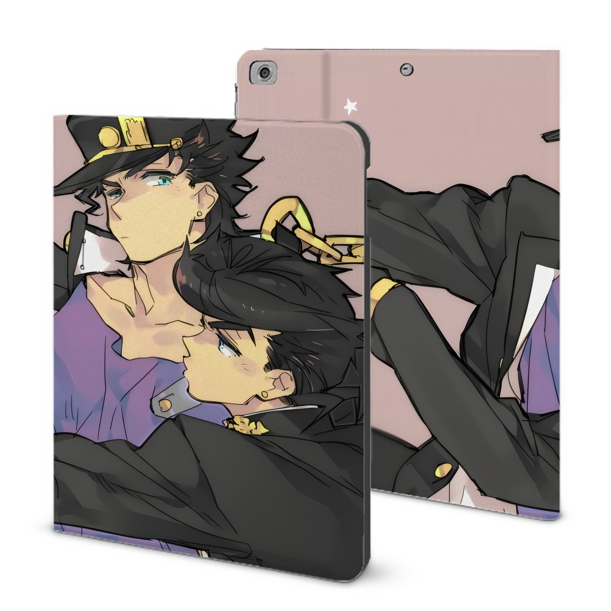 （画像用） ジョジョの奇妙な冒険 JoJo's Bizarre Adventure IPad ケース ブック型 PUレザー TPU 耐衝撃 軽量 薄型 ペン収納なし 全面保護 IPad 各モデル対応